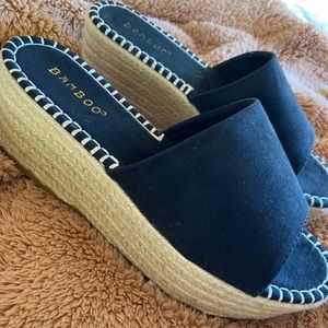 Espadrille Wedge Slide Sandals